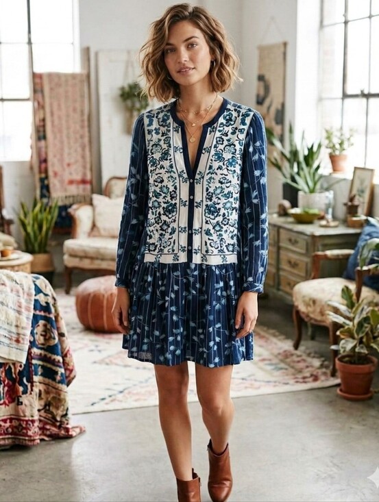 Anthropologie Dresses & Skirts - TINY [Anthropologie] Semele Embroidered Long Sleeve Dress | S